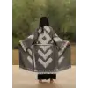 BALKAR DOKUMA PAMUK OVERSİZE KAFTAN