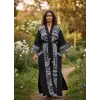 TRIBAL BORDÜR DETAYLI BOHEM MÜSLİN KAFTAN