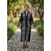 TRIBAL BORDÜR DETAYLI BOHEM MÜSLİN KAFTAN