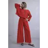 SOUL MÜSLİN BLUZ PANTOLON TAKIM / kırmızı