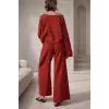 SOUL MÜSLİN BLUZ PANTOLON TAKIM / kırmızı