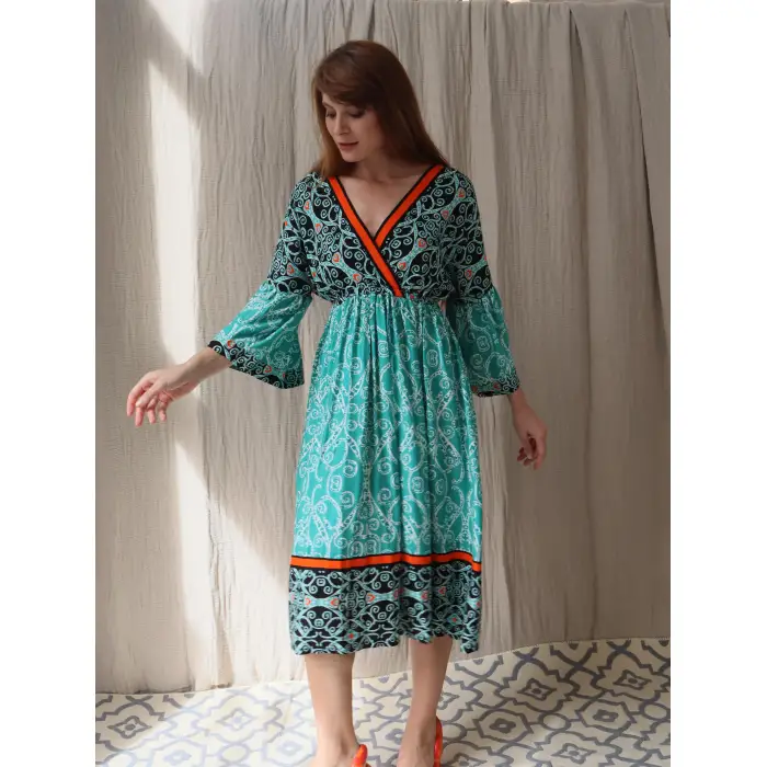 NİL MİDİ BOY VİSKON ELBİSE