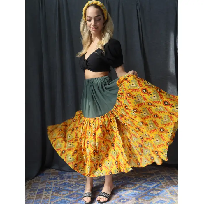 GAZELLE VUAL & MÜSLİN BOHO ETEK