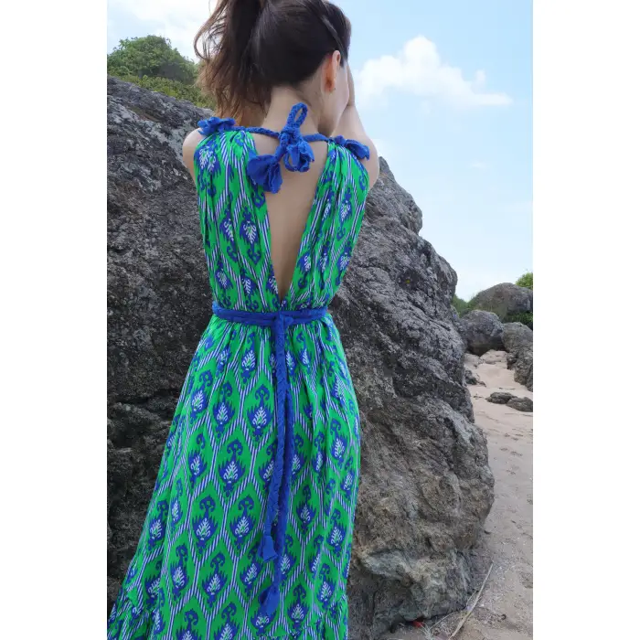 IKAT SELENE MAKSİ ELBİSE