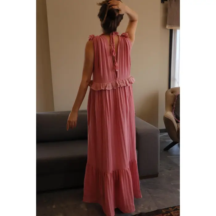 SELENE FIRFIRLI MÜSLİN ELBİSE