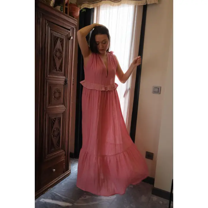 SELENE FIRFIRLI MÜSLİN ELBİSE