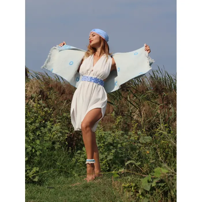 AZİZE KİLİM KEMERLİ ELBİSE / mini