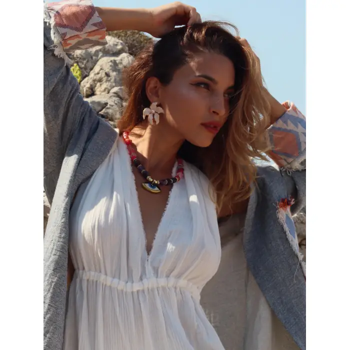 EPİC ETHNİK DETAYLI MÜSLİN GÖMLEK