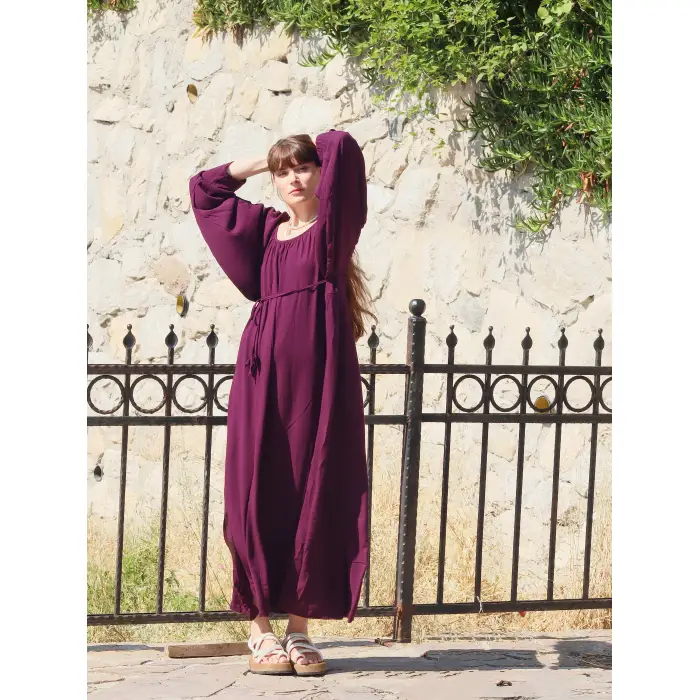 NOVA YARASA KOL ELBİSE / MOR