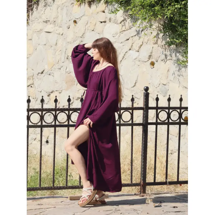 NOVA YARASA KOL ELBİSE / MOR