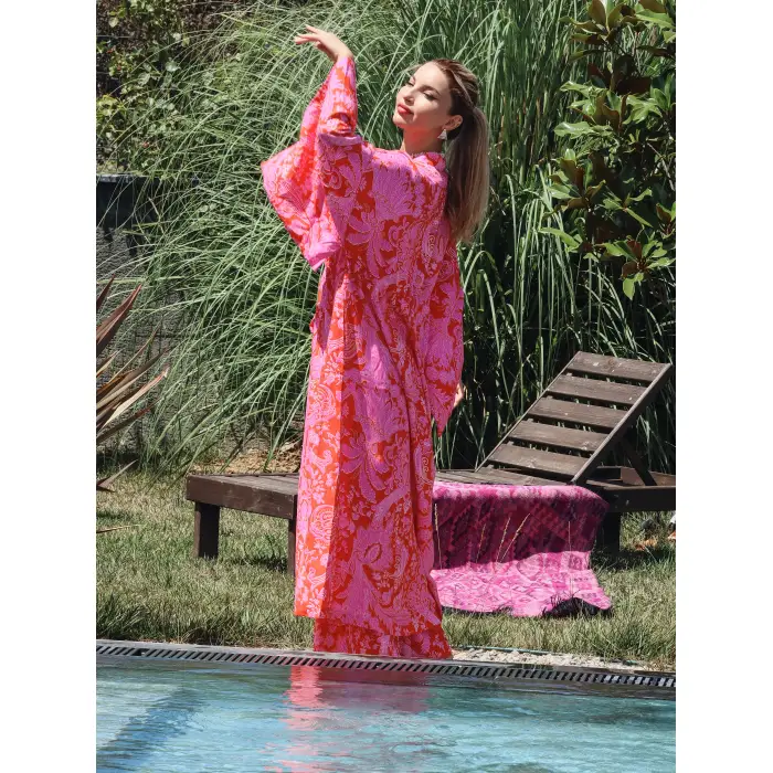 DATÇA YARASA KOL KİMONO ve PANTOLON TAKIM