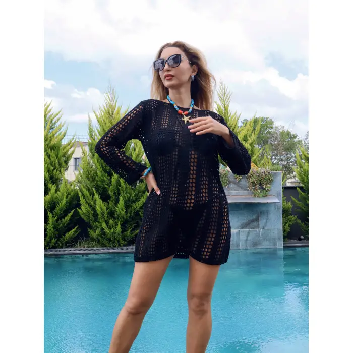 ÖRME TRİKO FİLE MİNİ ELBİSE