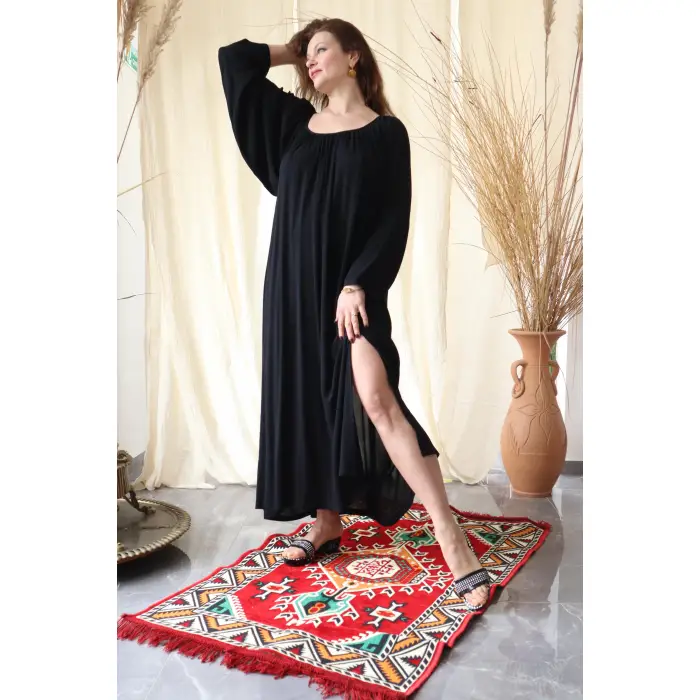 NOVA YARASA KOL ELBİSE / Siyah