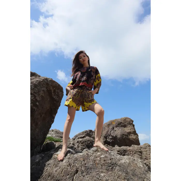 JAKARTA VİSKON BLUZ & ŞORT TAKIM