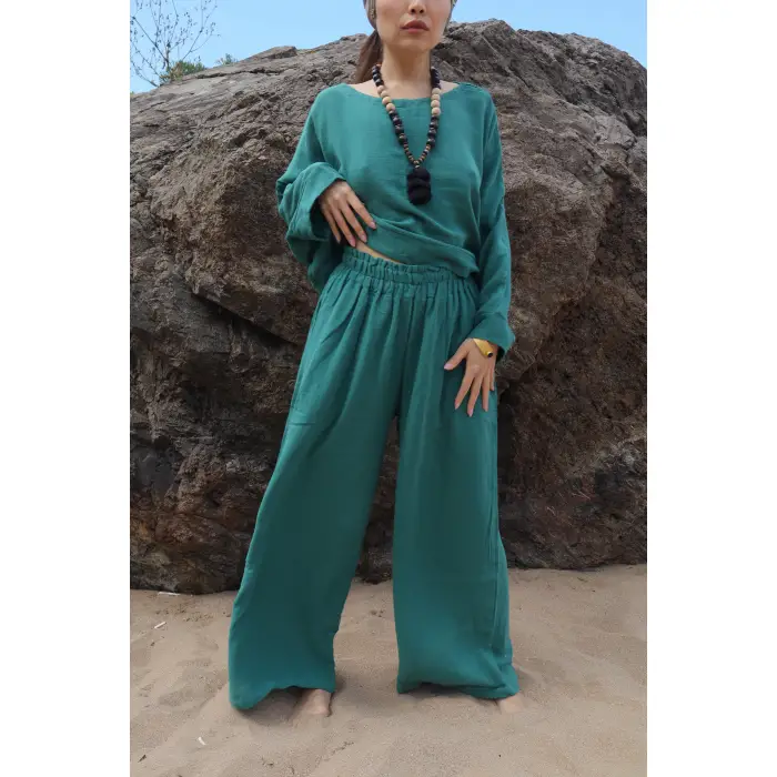 SOUL MÜSLİN BLUZ & PANTOLON TAKIM