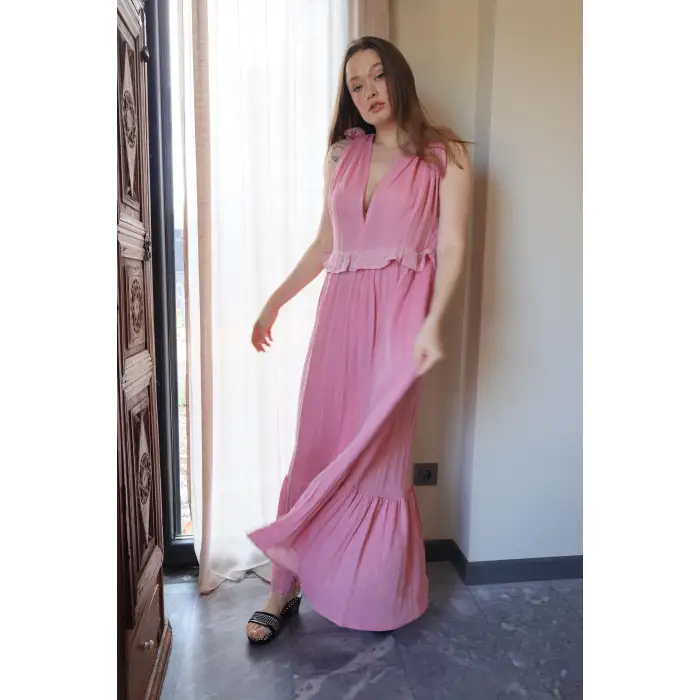 SELENE FIRFIRLI MÜSLİN ELBİSE