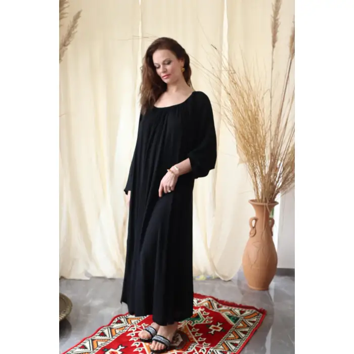 NOVA YARASA KOL ELBİSE / Siyah