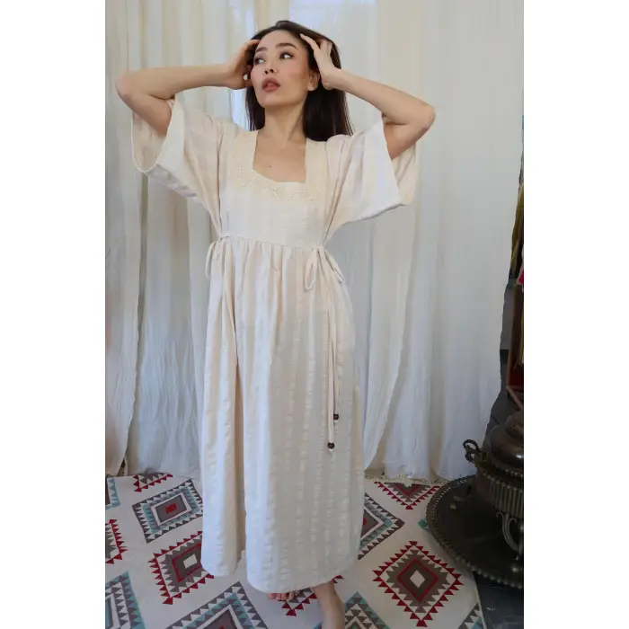 NERGİS KARE YAKA ELBİSE