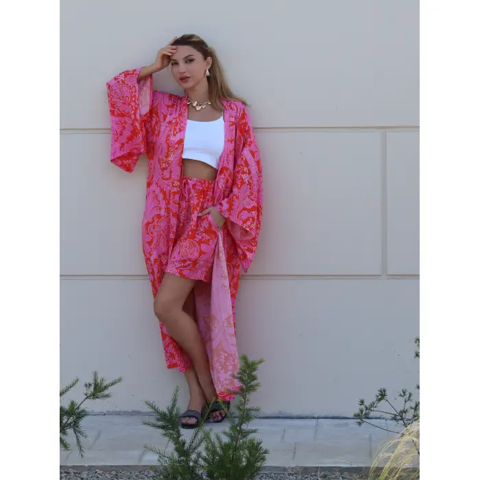 DATÇA YARASA KOL KİMONO ve ŞORT TAKIM