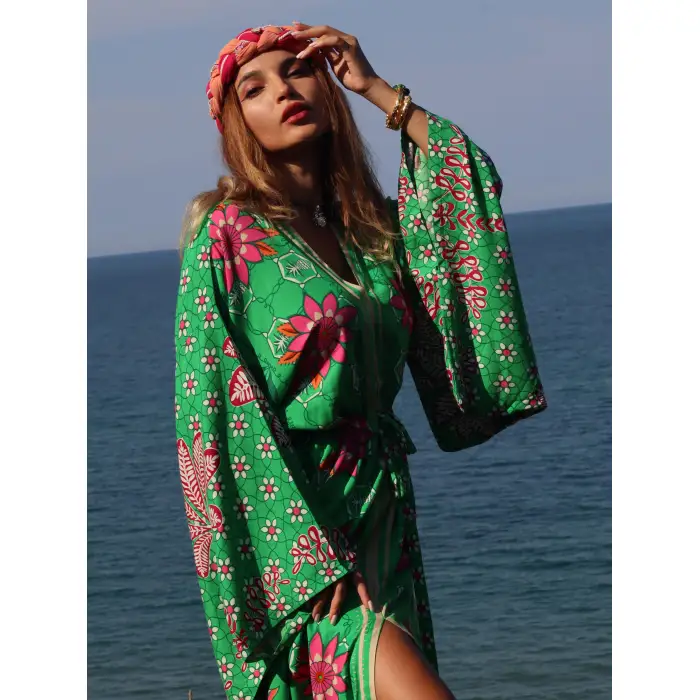 GİZA JAPONE KOLLU VİNTAGE ELBİSE