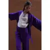MELİS MÜSLİN KİMONO PANTOLON / Mor