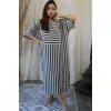 BEYRUT SİYAH ÇİZGİLİ ŞİLE BEZİ ELBİSE