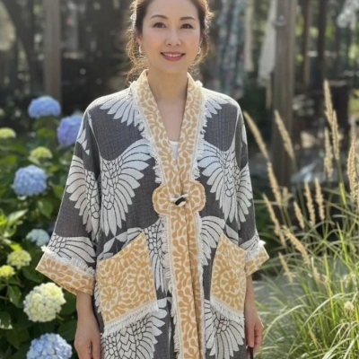 LAKLAKHAN JAKAR DOKUMA MÜSLİN KAFTAN HIRKA