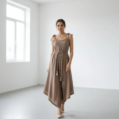 MAYA ASKISI BAĞLAMALI TULUM / Bej