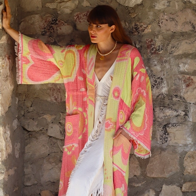 UTOPIA KAFTAN / Sarı & Pembe