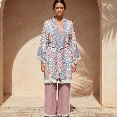 SELVİ PAMUK DOKUMA JAKAR KİMONO