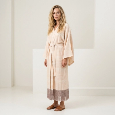 JÜLİDE PÜSKÜL DETAYLI KAFTAN