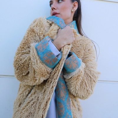 ŞAHMERAN OVERSIZE SUNİ KÜRK / camel