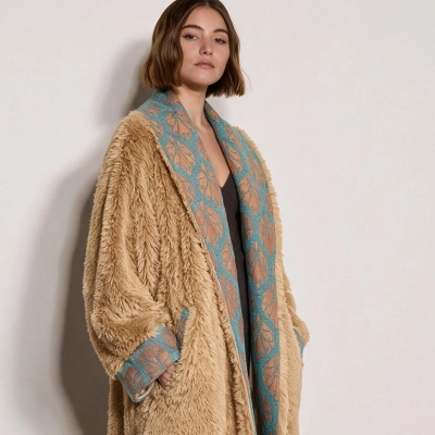 ŞAHMERAN OVERSIZE SUNİ KÜRK / camel