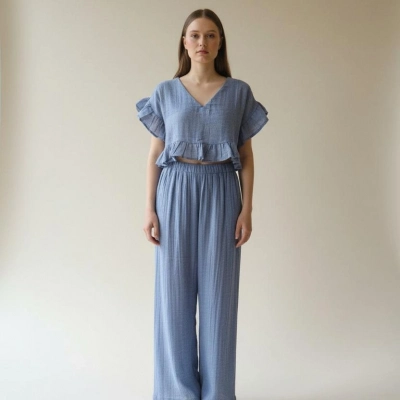 SALUTE BLUZ & PANTOLON TAKIM