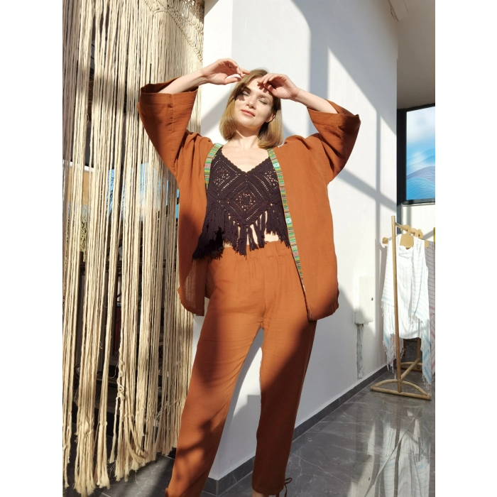 VOYAGE KİMONO PANTOLON TAKIM