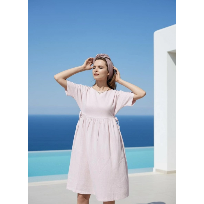 DALAMAN ŞİLE BEZİ ELBİSE / pembe