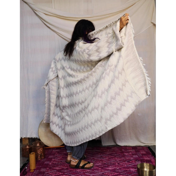 DUMAN 6 KAT MÜSLİN BOHEM KAFTAN / Gri