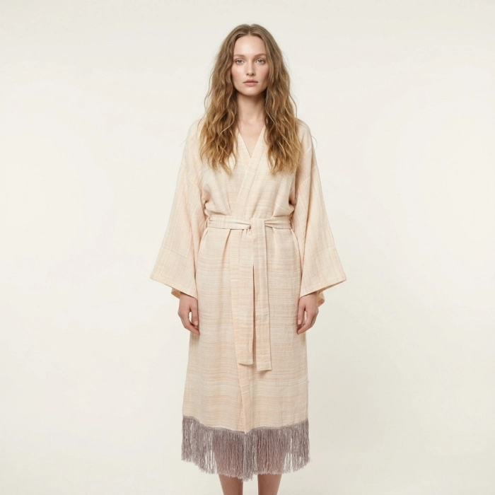 JÜLİDE PÜSKÜL DETAYLI KAFTAN