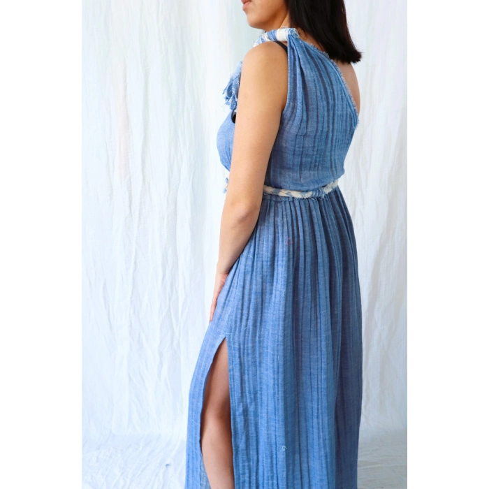 LAGİNA TEK OMUZ MAKSİ ELBİSE