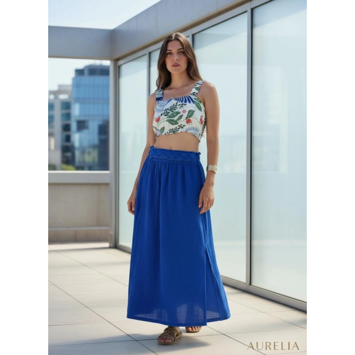 MAGNOLIA BELI ÖRGÜ DETAYLI ETEK
