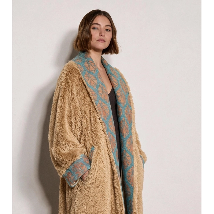 ŞAHMERAN OVERSIZE SUNİ KÜRK / camel
