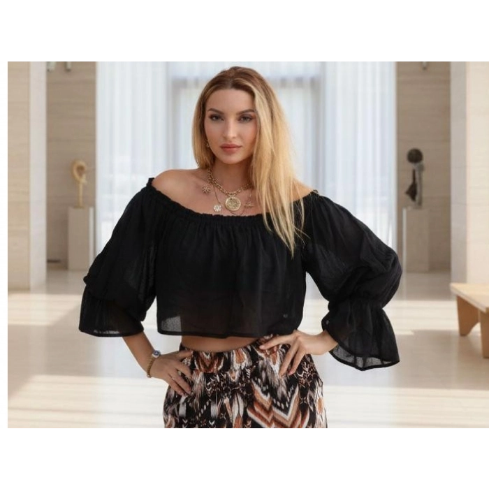 SAHRA MADONNA YAKA CROP BLUZ