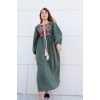 MİMOZA Kilim Yaka detaylı Müslin Elbise