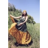 GAZELLE BOHO STİL MAXİ ÇİNGENE ELBİSE / Tarçın
