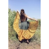GAZELLE BOHO STİL MAXİ ÇİNGENE ELBİSE / Tarçın