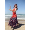 GAZELLE BOHO STİL MAXİ ÇİNGENE ELBİSE / Tarçın