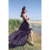 GAZELLE BOHO STİL MAXİ ÇİNGENE ELBİSE / Tarçın