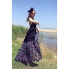 GAZELLE BOHO STİL MAXİ ÇİNGENE ELBİSE / Tarçın