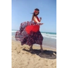 GAZELLE BOHO STİL MAXİ ÇİNGENE ELBİSE / Tarçın
