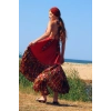 GAZELLE BOHO STİL MAXİ ÇİNGENE ELBİSE / Tarçın